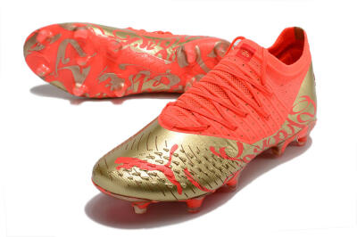 Puma Future Z 1.3 FG Low-Tops Football Boots - Red/Gold