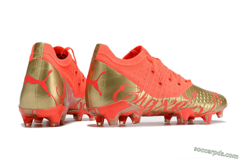 Puma Future Z 1.3 FG Low-Tops Football Boots - Red/Gold 6