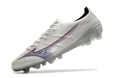 Mizuno Morelia Alpha FG Low-Tops Football Boots - Silver/Red/Blue