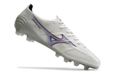Mizuno Morelia Alpha FG Low-Tops Football Boots - Silver/Red/Blue