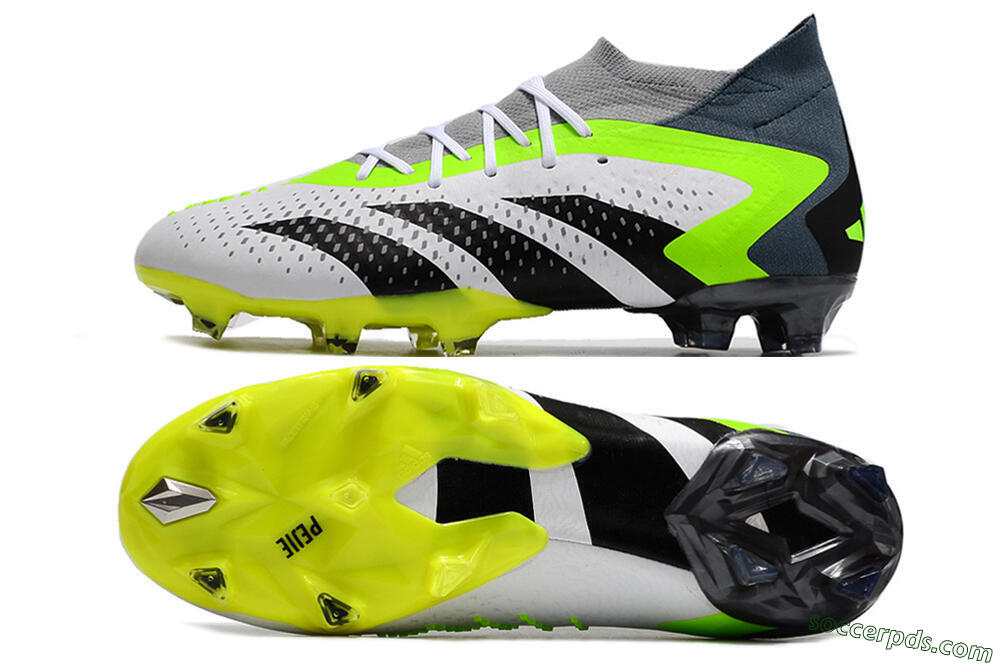 Adidas Predator Accuracy 23.1 FG Low-Tops Football Boots - Grey/Green/Black 0