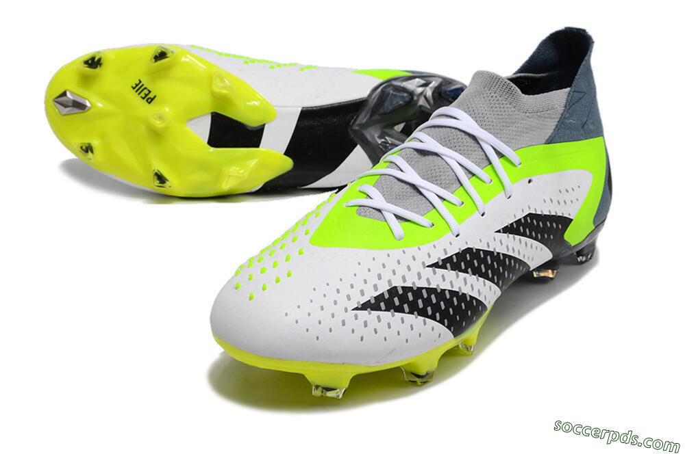 Adidas Predator Accuracy 23.1 FG Low-Tops Football Boots - Grey/Green/Black 3