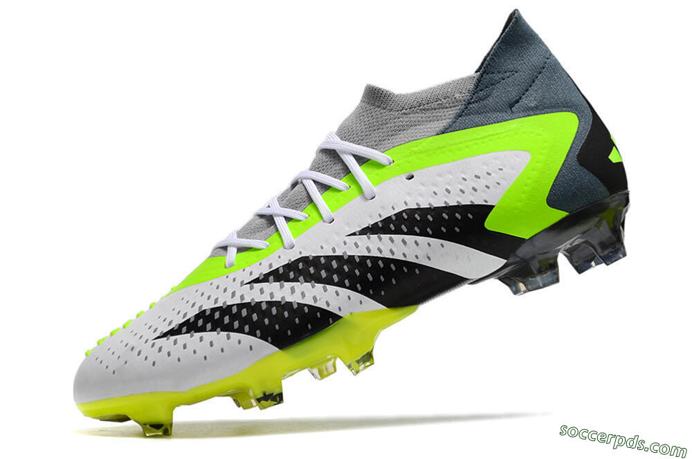 Adidas Predator Accuracy 23.1 FG Low-Tops Football Boots - Grey/Green/Black 4