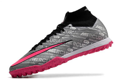Nike Mercurial Superfly 8 Elite TF High-Tops Football Shoes - Grey/Black/Pink
