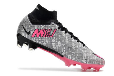Nike Air Zoom Mercurial Superfly 9 Elite FG High-Tops Football Boots - Silver/Pink/Black