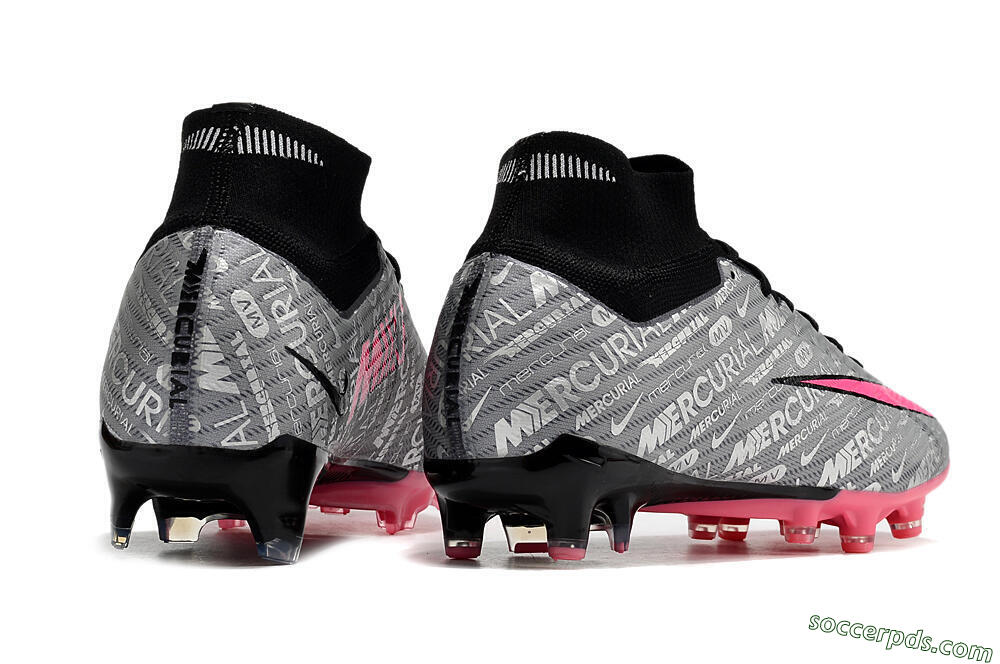 Nike Air Zoom Mercurial Superfly 9 Elite FG High-Tops Football Boots - Silver/Pink/Black 6