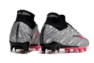 Nike Air Zoom Mercurial Superfly 9 Elite FG High-Tops Football Boots - Silver/Pink/Black