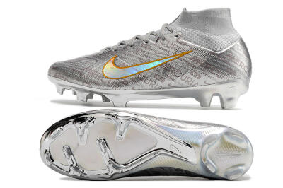 Nike Air Zoom Mercurial Superfly 9 Elite FG High-Tops Football Boots - Silver/Gold