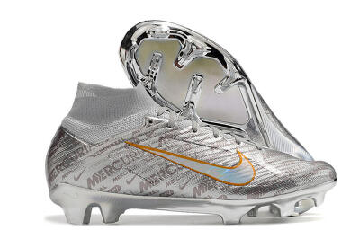 Nike Air Zoom Mercurial Superfly 9 Elite FG High-Tops Football Boots - Silver/Gold
