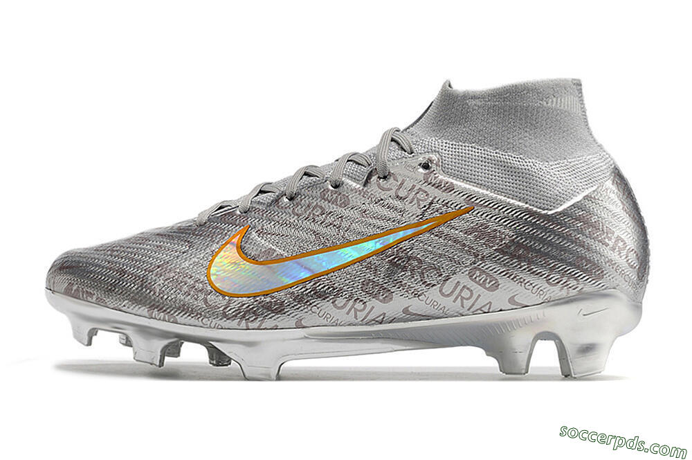 Nike Air Zoom Mercurial Superfly 9 Elite FG High-Tops Football Boots - Silver/Gold 2