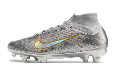Nike Air Zoom Mercurial Superfly 9 Elite FG High-Tops Football Boots - Silver/Gold