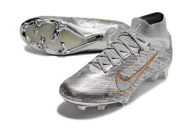 Nike Air Zoom Mercurial Superfly 9 Elite FG High-Tops Football Boots - Silver/Gold