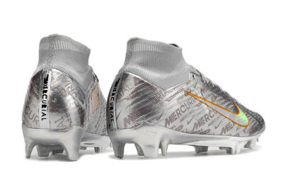 Nike Air Zoom Mercurial Superfly 9 Elite FG High-Tops Football Boots - Silver/Gold