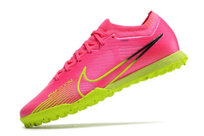 Nike Air Zoom Mercurial Vapor 15 Elite TF Low-Tops Football Shoes - Pink/Green/Black
