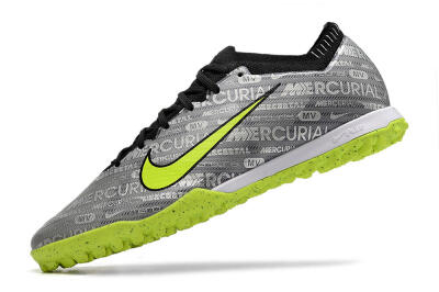 Nike Air Zoom Mercurial Vapor Elite TF Low-Tops Football Shoes - Grey/Black/Yellow