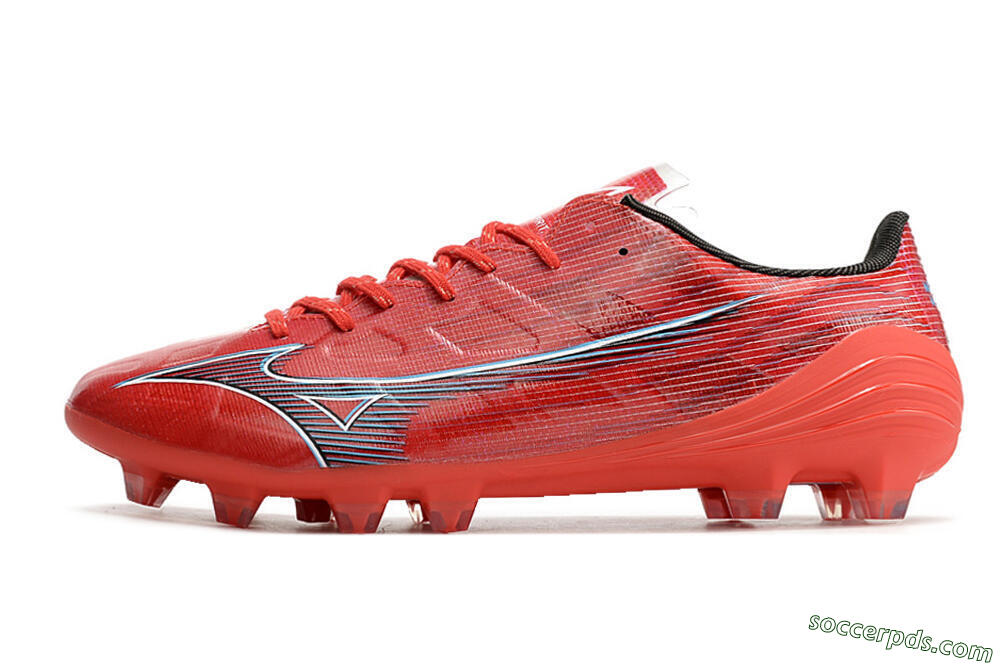 Mizuno Alpha Japan FG Low-Tops Football Boots - Red/Black 2