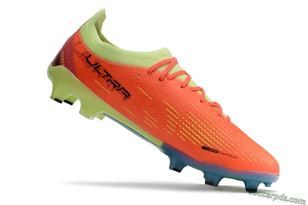 Puma Ultra Ultimate FG Low-Tops Football Boots - Red/Yellow/Blue 4