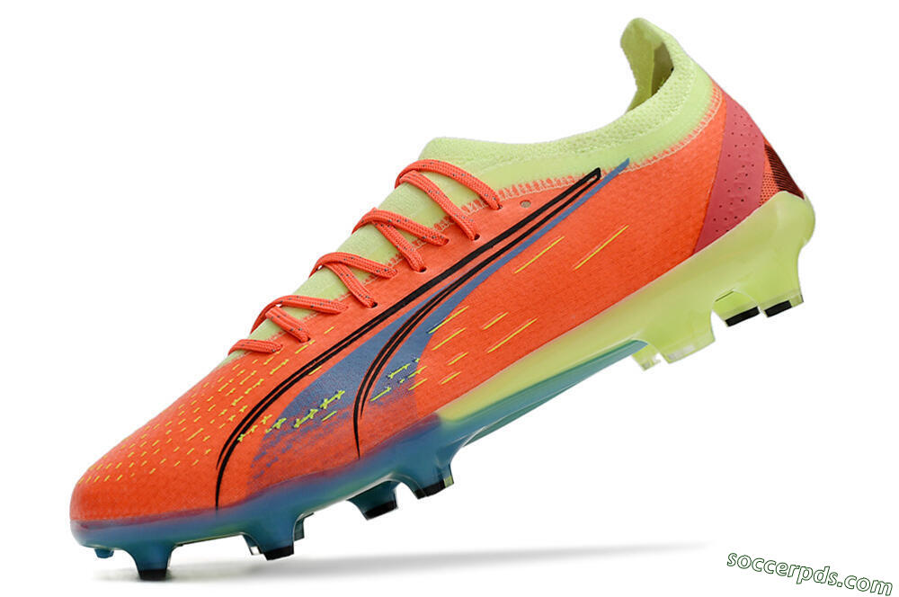 Puma Ultra Ultimate FG Low-Tops Football Boots - Red/Yellow/Blue 5