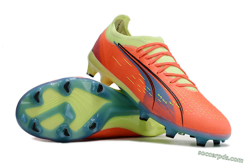 Puma Ultra Ultimate FG Low-Tops Football Boots - Red/Yellow/Blue 3