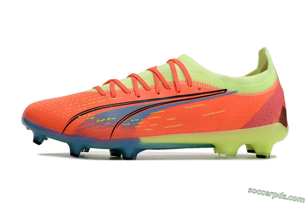 Puma Ultra Ultimate FG Low-Tops Football Boots - Red/Yellow/Blue 2