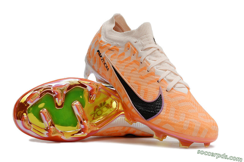 Nike Air Zoom Mercurial Vapor 15 Elite FG Low-Tops Football Boots - White/Orange/Black 0