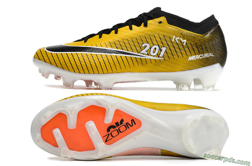 Nike Air Zoom Mercurial Vapor 15 Elite FG Low-Tops Football Boots - Yellow/Black/White 0