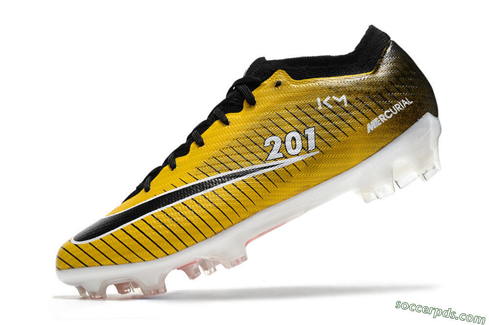 Nike Air Zoom Mercurial Vapor 15 Elite FG Low-Tops Football Boots - Yellow/Black/White 5