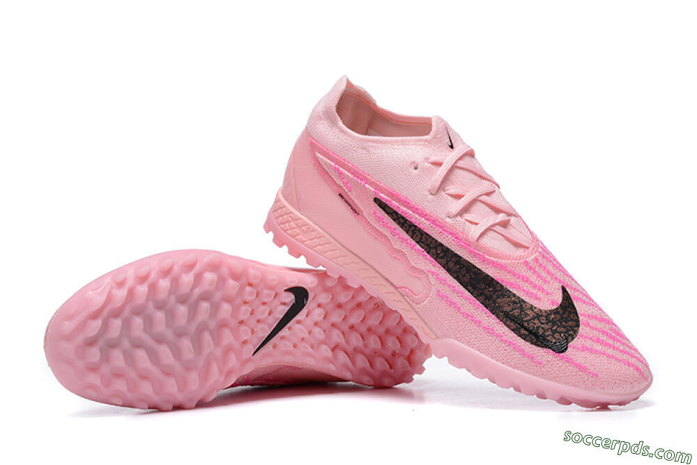 Nike Phantom GX Elite TF Low-Tops Football Shoes - Pink/Black/Gold 4