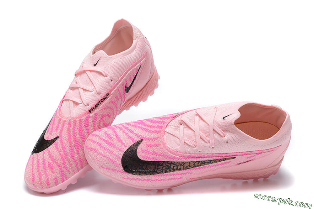 Nike Phantom GX Elite TF Low-Tops Football Shoes - Pink/Black/Gold 5