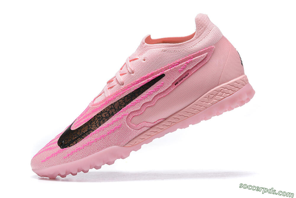 Nike Phantom GX Elite TF Low-Tops Football Shoes - Pink/Black/Gold 7