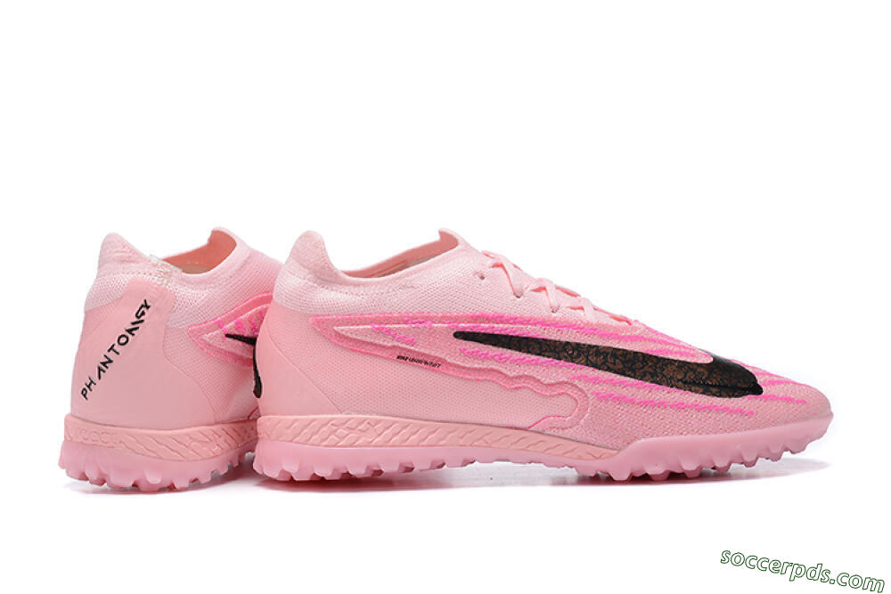 Nike Phantom GX Elite TF Low-Tops Football Shoes - Pink/Black/Gold 8