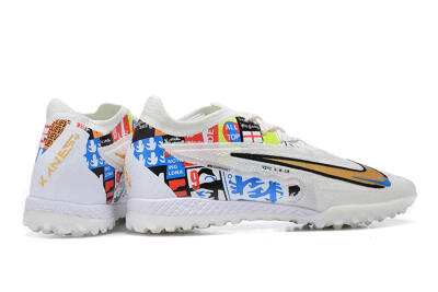 Harry Kane x Nike Phantom GX Elite TF Low-Tops Football Shoes - White/Gold/Black