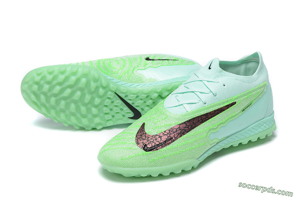 Nike Phantom GX Elite TF Low-Tops Football Shoes - Green/Black 3