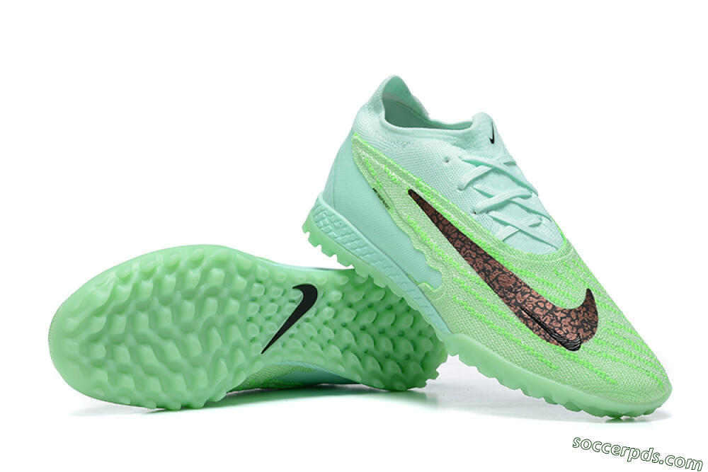 Nike Phantom GX Elite TF Low-Tops Football Shoes - Green/Black 4