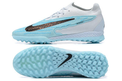 Nike Phantom GX Elite TF Low-Tops Football Shoes - White/Blue/Black