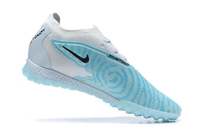 Nike Phantom GX Elite TF Low-Tops Football Shoes - White/Blue/Black