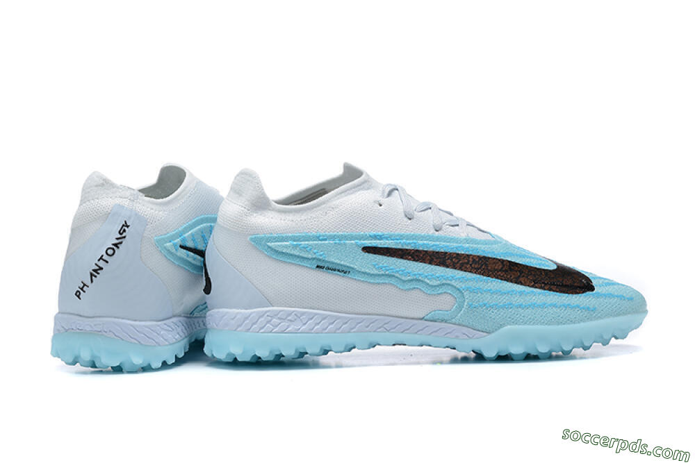 Nike Phantom GX Elite TF Low-Tops Football Shoes - White/Blue/Black 8