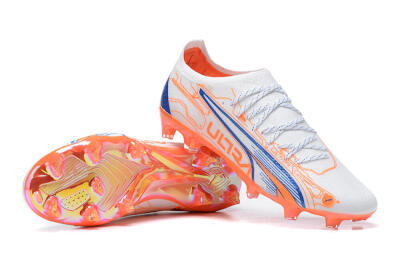Puma Ultra Ultimate FG Low-Tops Football Boots - Orange/Blue/White