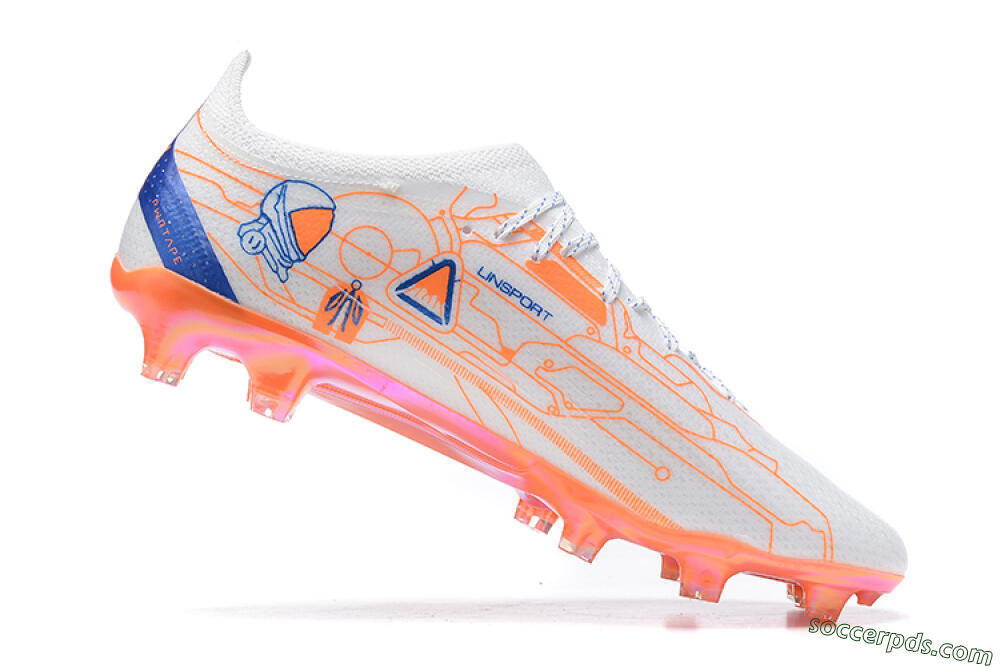 Puma Ultra Ultimate FG Low-Tops Football Boots - Orange/Blue/White 6