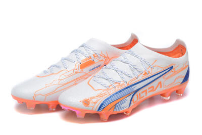 Puma Ultra Ultimate FG Low-Tops Football Boots - Orange/Blue/White