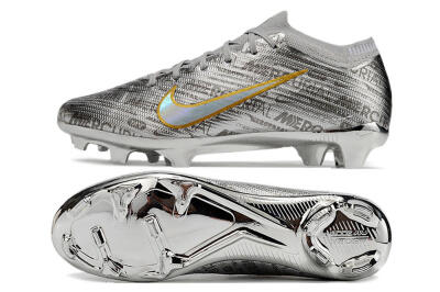 Nike Air Zoom Mercurial Vapor 15 Elite FG Low-Tops Football Boots - Sliver/Gold/Rainbow