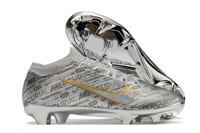 Nike Air Zoom Mercurial Vapor 15 Elite FG Low-Tops Football Boots - Sliver/Gold/Rainbow