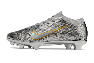Nike Air Zoom Mercurial Vapor 15 Elite FG Low-Tops Football Boots - Sliver/Gold/Rainbow