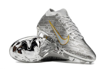 Nike Air Zoom Mercurial Vapor 15 Elite FG Low-Tops Football Boots - Sliver/Gold/Rainbow