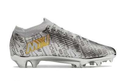 Nike Air Zoom Mercurial Vapor 15 Elite FG Low-Tops Football Boots - Sliver/Gold/Rainbow