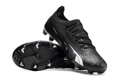 Puma Ultra Ultimate FG Low-Tops Football Boots - Black/Whtie