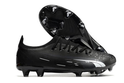 Puma Ultra Ultimate FG Low-Tops Football Boots - Black/Whtie