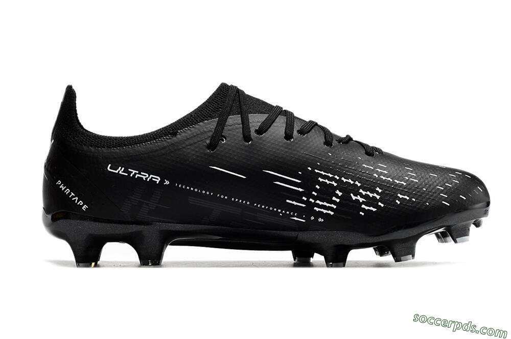 Puma Ultra Ultimate FG Low-Tops Football Boots - Black/Whtie 4