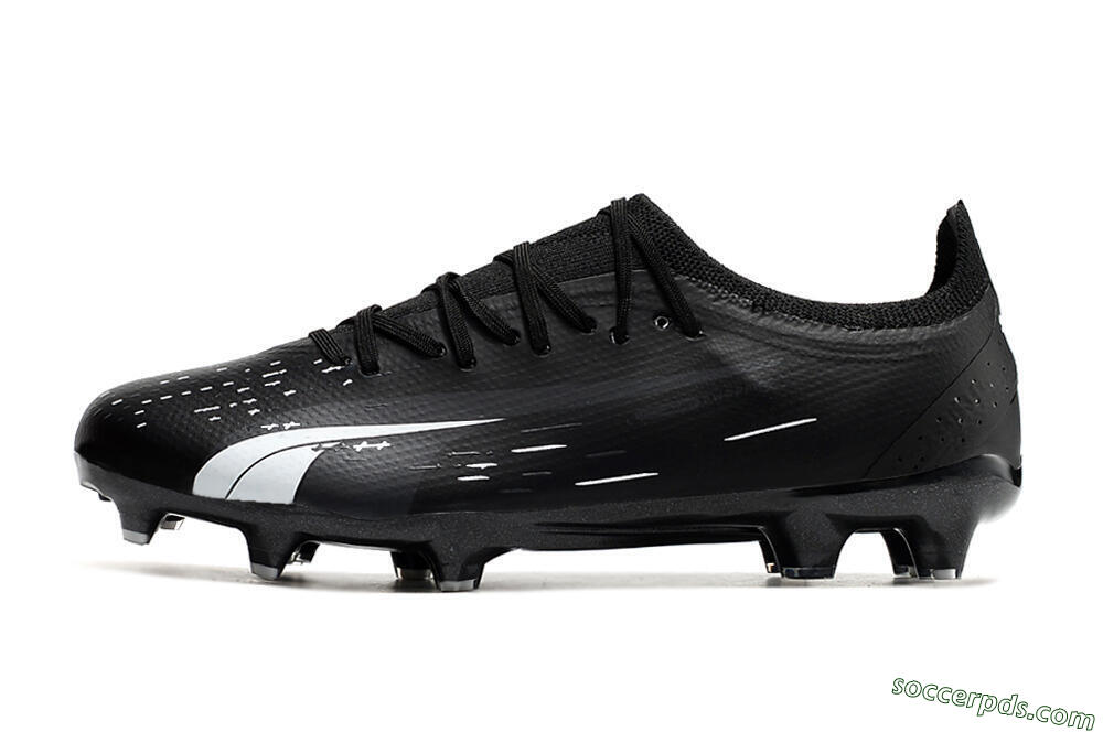 Puma Ultra Ultimate FG Low-Tops Football Boots - Black/Whtie 2