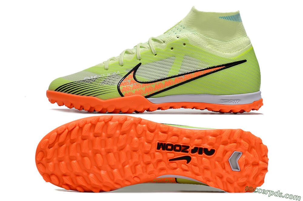 Nike Air Zoom Mercurial Superfly 15 Elite TF High-Tops Football Shoes - Yellow/Orange/Black 0